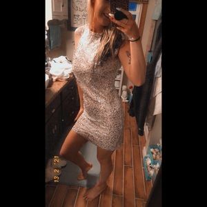 Light pink sequin dress